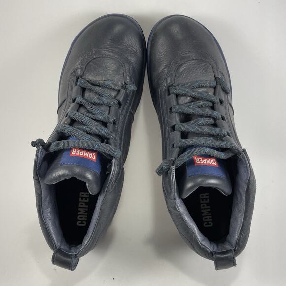 Camper Peu Pista Leather Boots Womens Size 39, US Size 9 Blue Goretex Waterproof - Picture 6 of 9